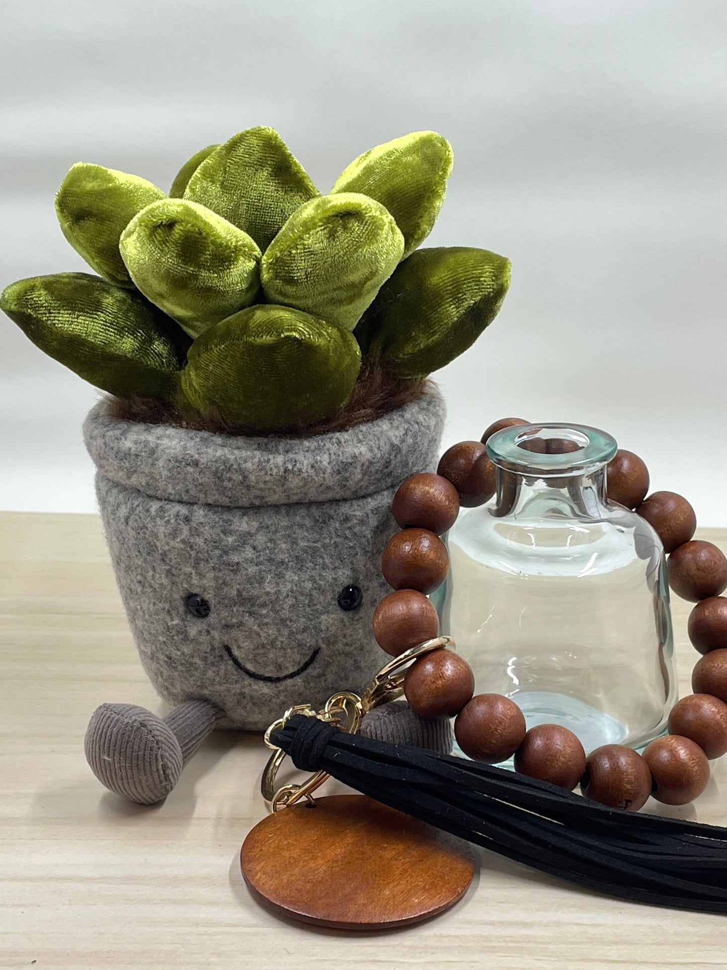 Wooden Bead Keychain / Bracelet