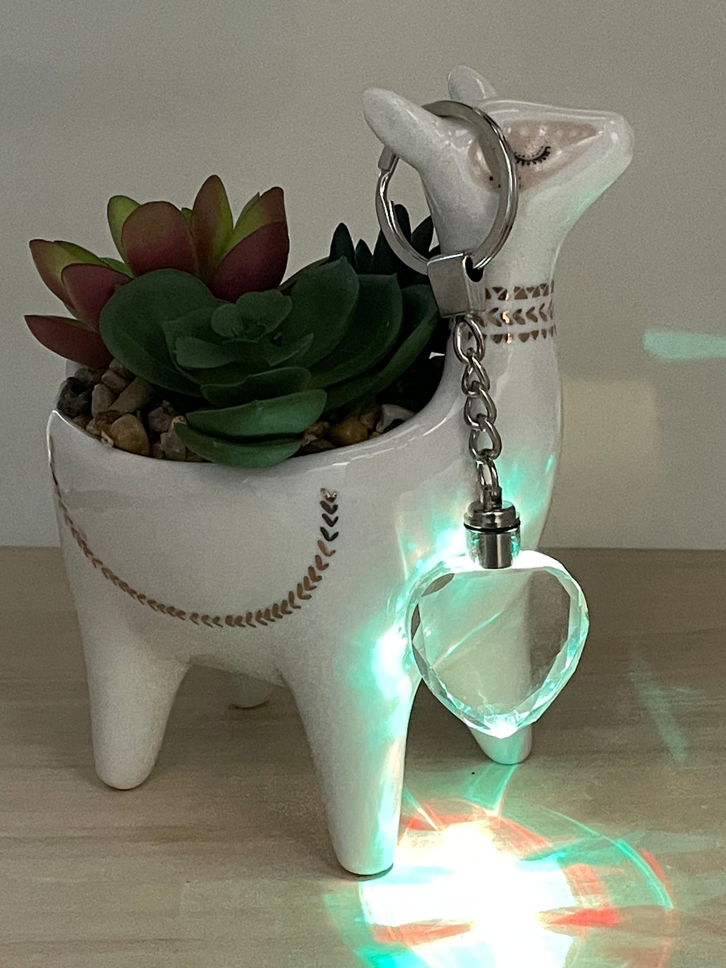 LED Heart Keychain