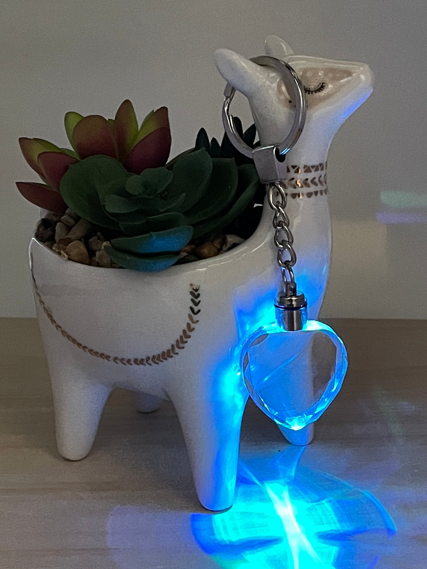 LED Heart Keychain