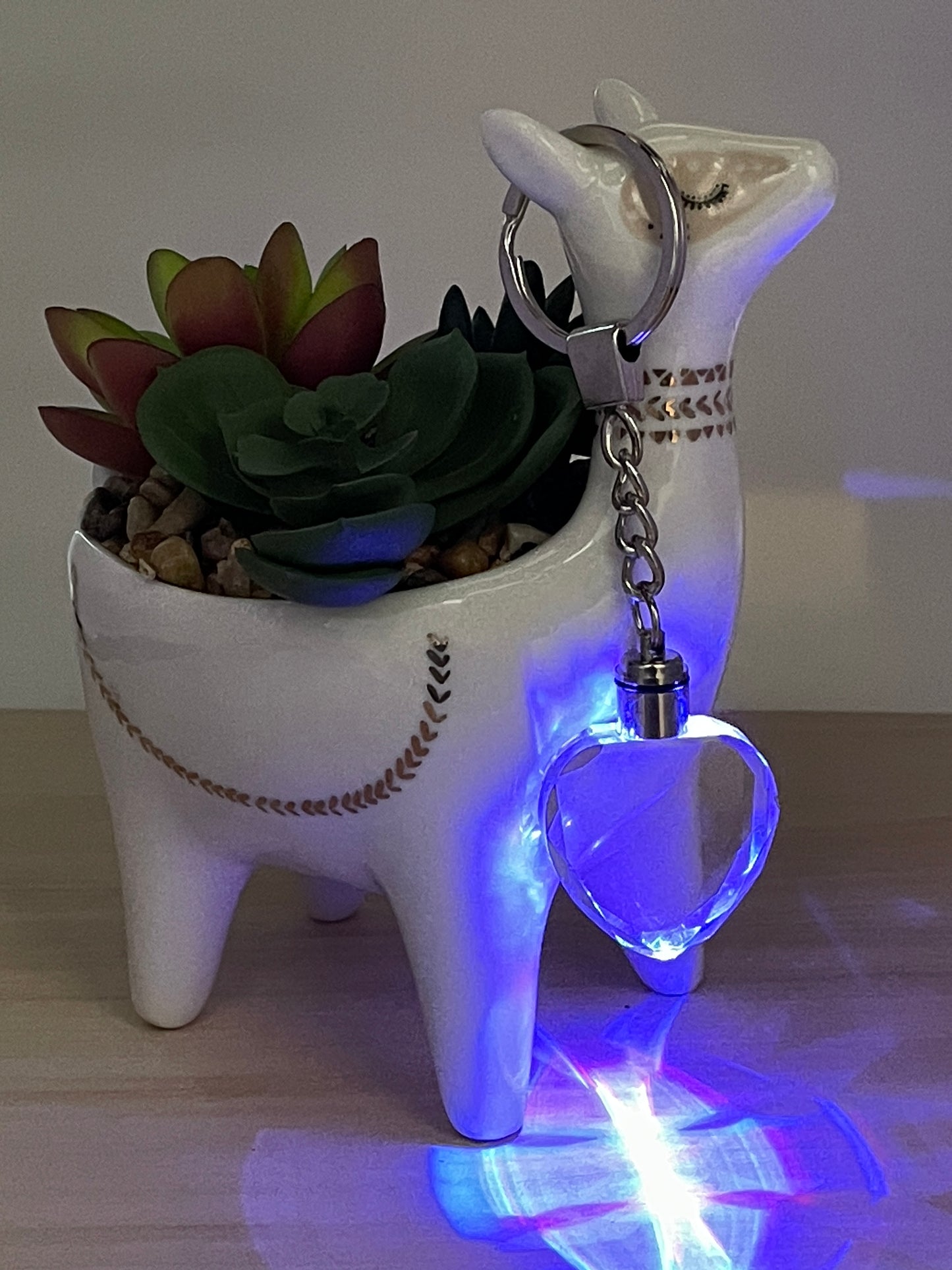 LED Heart Keychain